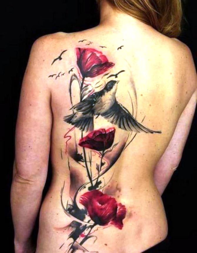 Female Tattoo on Back