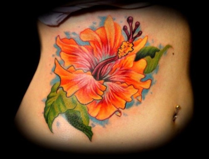 Hawaiian Hibiscus Tattoo