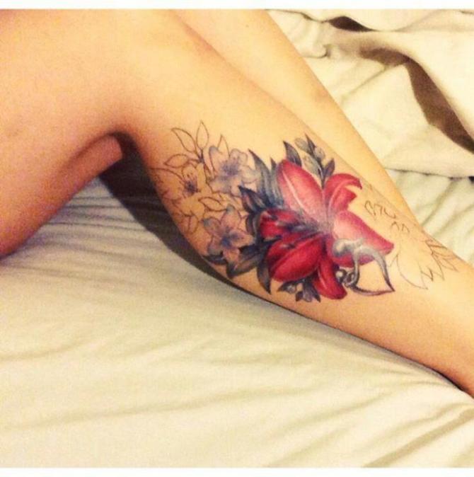  Hibiscus Leg Tattoo - Hibiscus Tattoos <3 <3