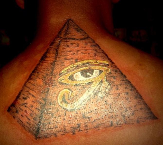 Eye of Ra Pyramid Tattoo