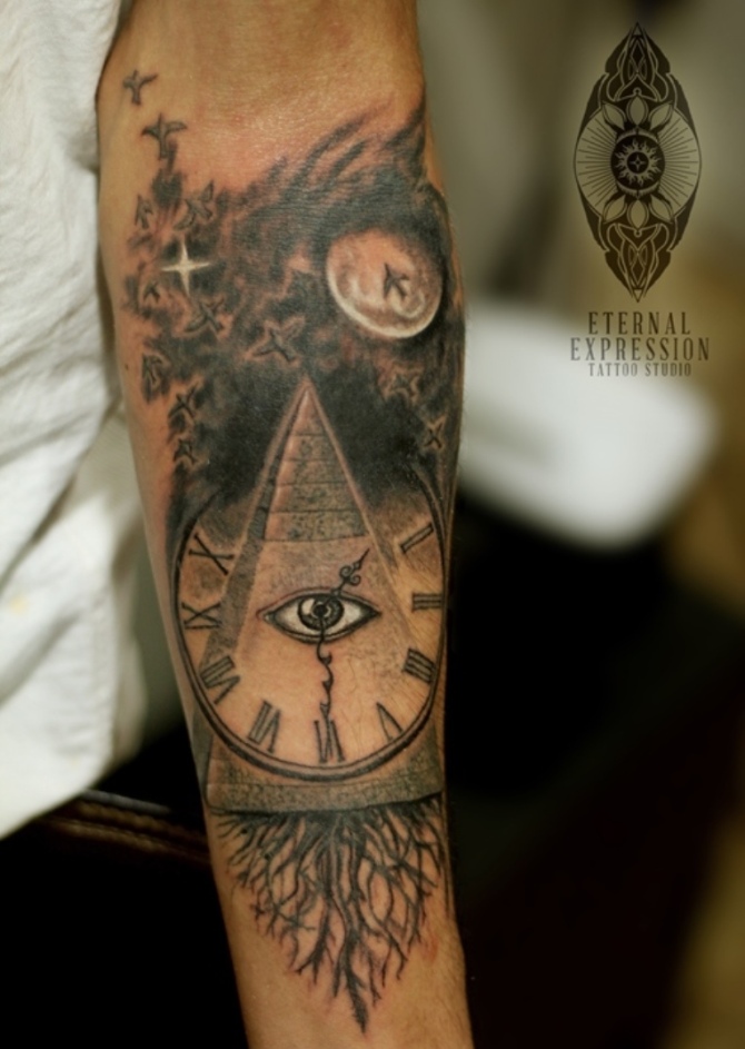 Pyramid Eye Tattoo