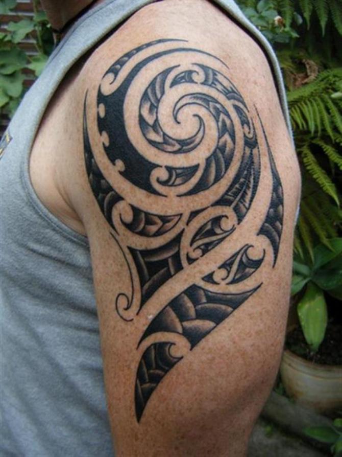  Polynesian Tattoo for Men - 30+ Spiral Tattoos <3 <3