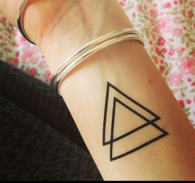 Double Triangle Tattoo Meaning - 40+ Triangle Tattoos <3 <3