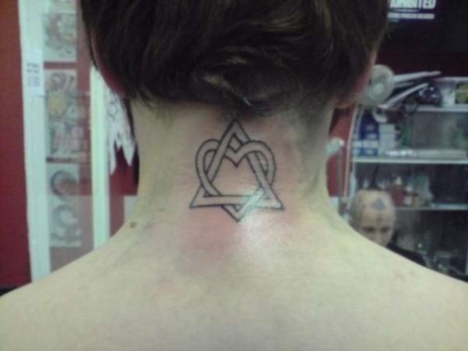 Heart with a Triangle - 40+ Triangle Tattoos <3 <3