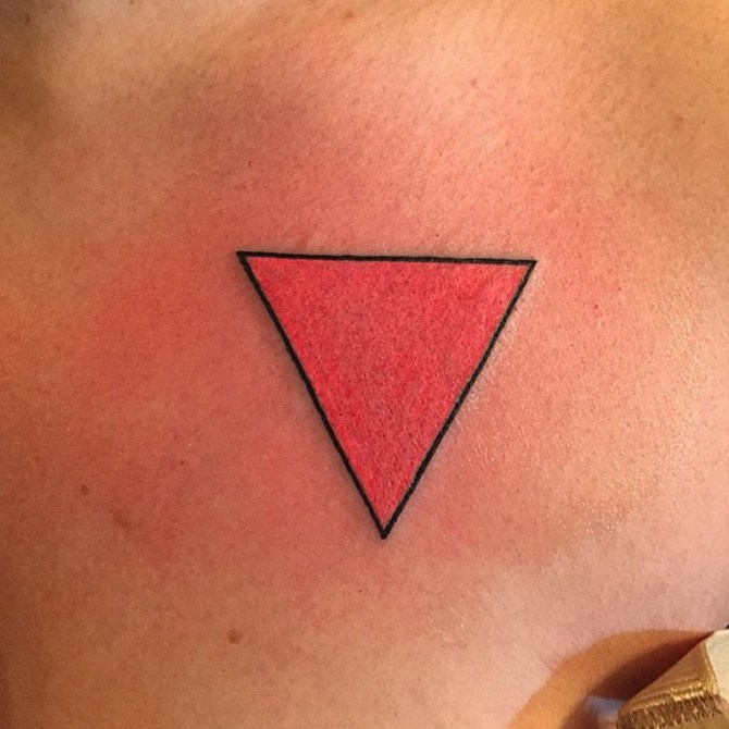 Pink Triangle LGBT Tattoo - 40+ Triangle Tattoos <3 <3