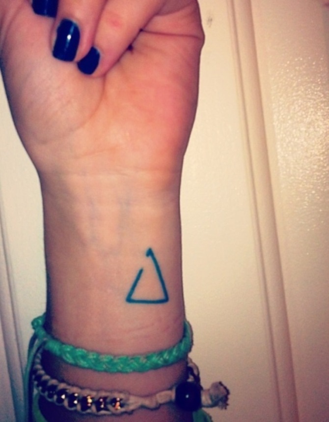 Small Tattoo on Arm - 40+ Triangle Tattoos <3 <3