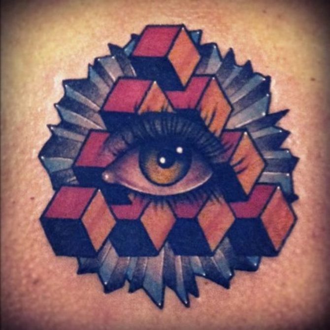  Triangle with Eye Tattoo - 40+ Triangle Tattoos <3 <3