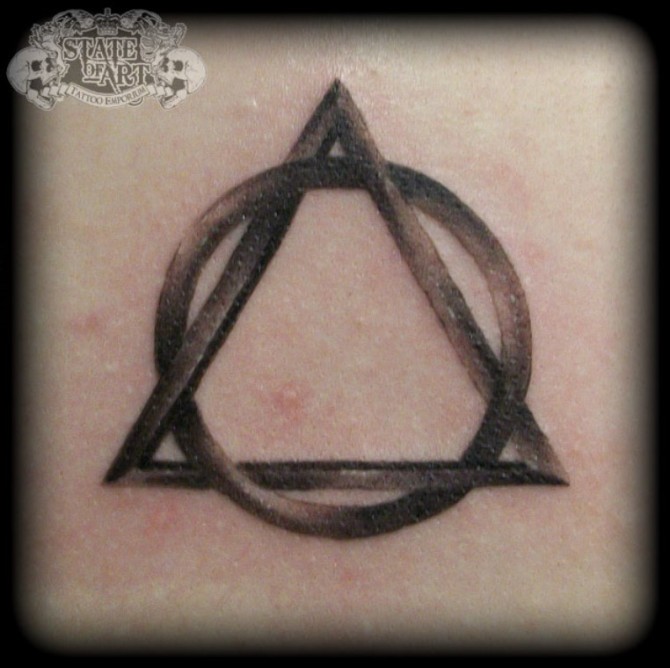 Triangle in Circle Tattoo - 40+ Triangle Tattoos <3 <3
