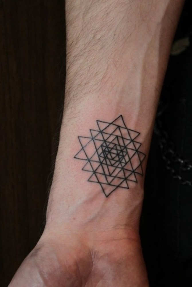  Simple Tattoo for Men on Wrist - 40+ Triangle Tattoos <3 <3