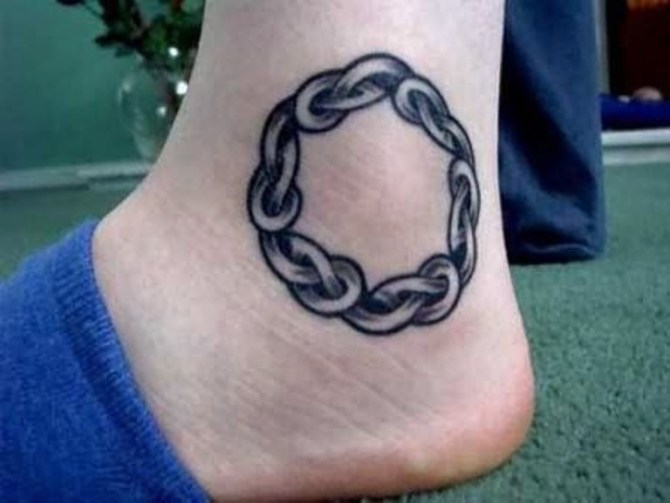 Ankle Tattoo for Men - Round Tattoos <3 <3