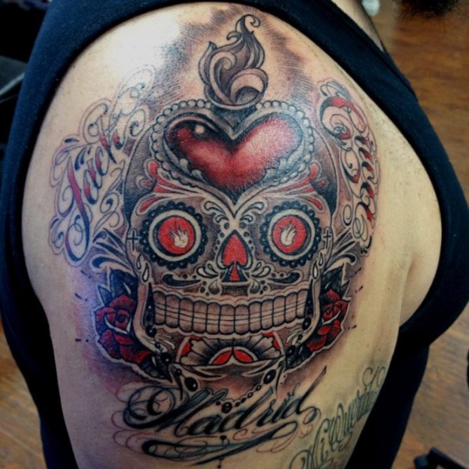  Best Sugar Skull Tattoo - Mexican Tattoos <3 <3