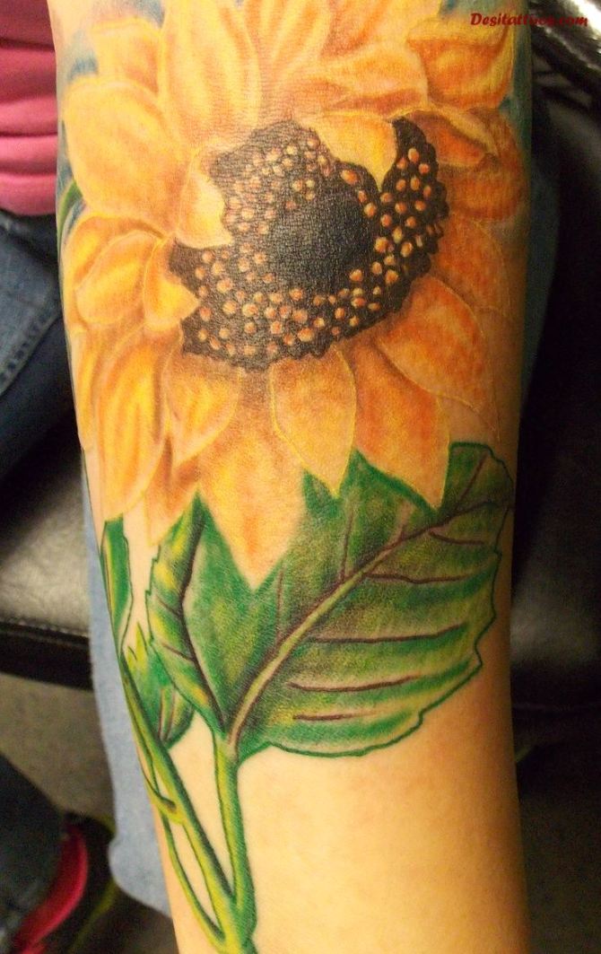 Realistic Sunflower Tattoo - 20 Sunflower Tattoos <3 <3