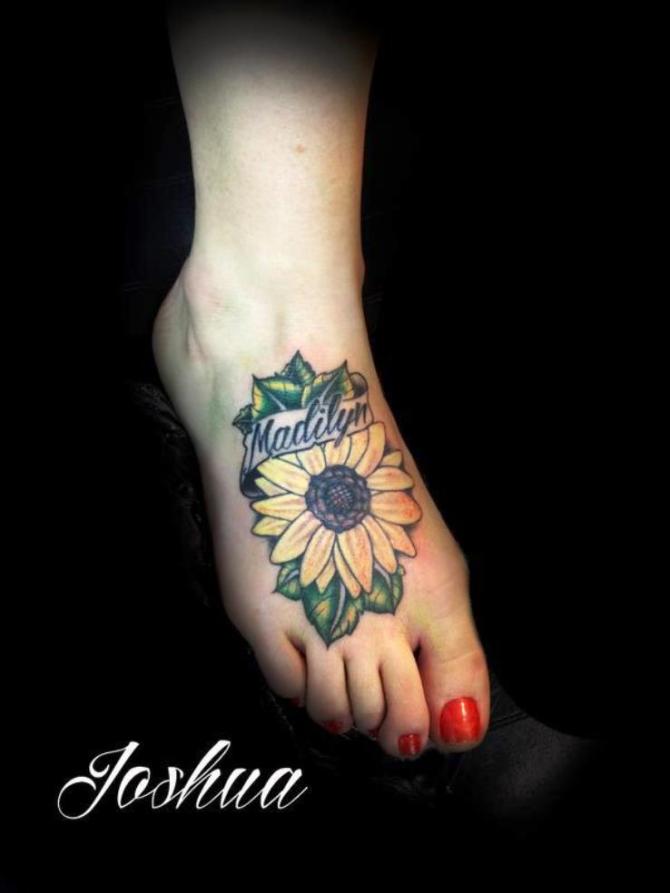  Sunflower Tattoo with Names - 20 Sunflower Tattoos <3 <3