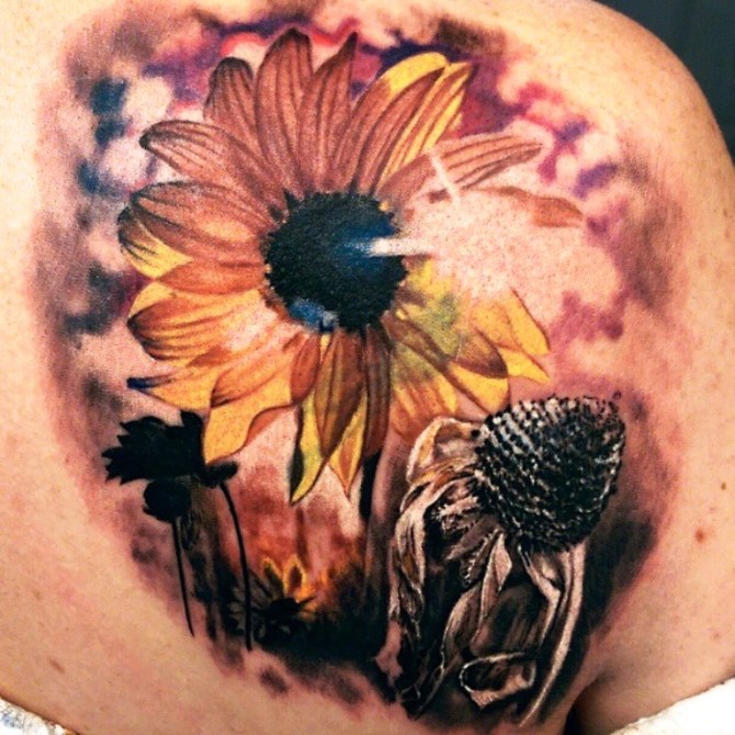  Sunflower Tattoo - 20 Sunflower Tattoos <3 <3