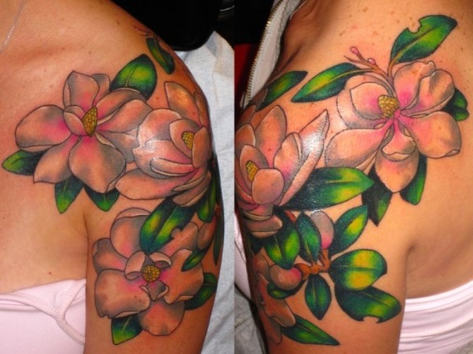  Best Flower Tattoo Designs - 20+ Magnolia Tattoos <3 <3