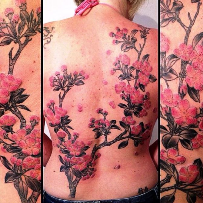 Cherry Blossom Tattoo Back - Cherry Tattoos