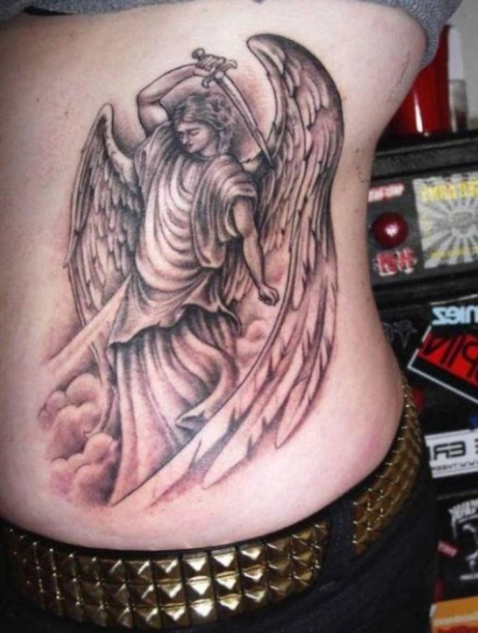  Angel Tattoo on Ribs - 20+ Wings Tattoos <3 <3