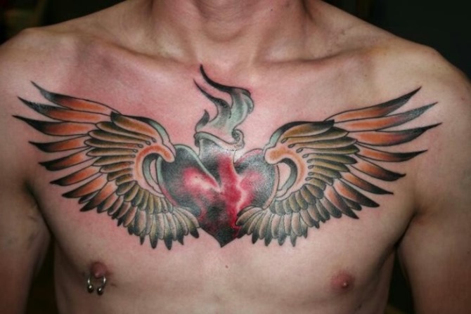  Sacred Heart with Wings Tattoo - 20+ Wings Tattoos <3 <3