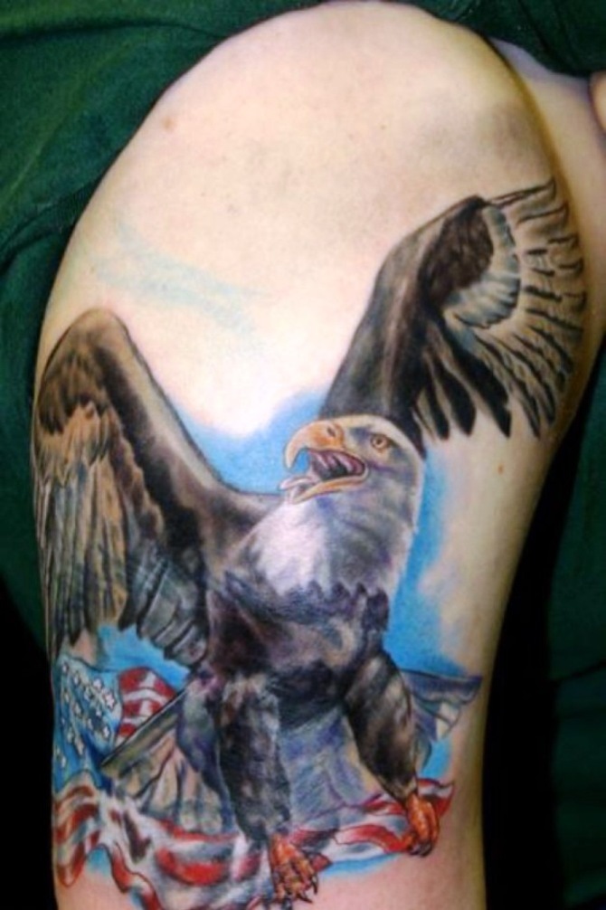 Eagle Tattoo on Shoulder - Eagle Tattoos <3 <3