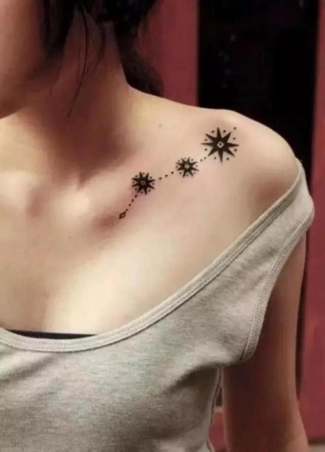 Female Tattoo on Shoulder - 20+ Star Tattoos <3 <3