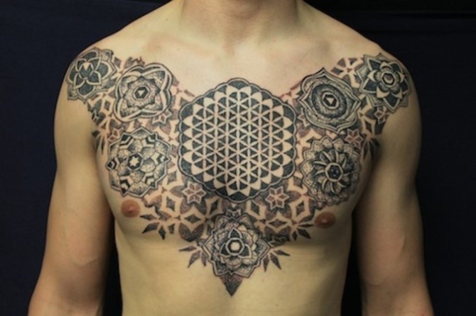  Sacred Geometry Chest Tattoo - Sacred Geometry Tattoos
