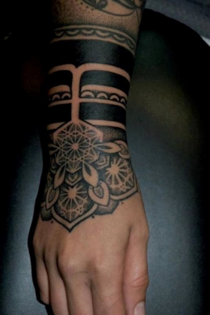 Tattoo Bracelet on Arm - Sacred Geometry Tattoos