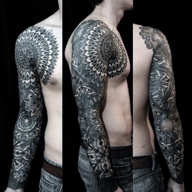  Sleeve Tattoo for Men - Sacred Geometry Tattoos