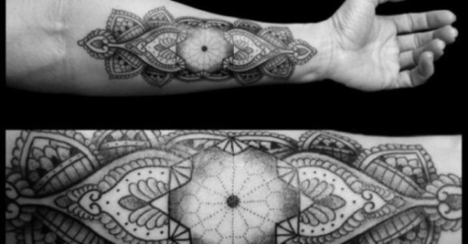 Dotvork Tattoo on Forearm - Sacred Geometry Tattoos