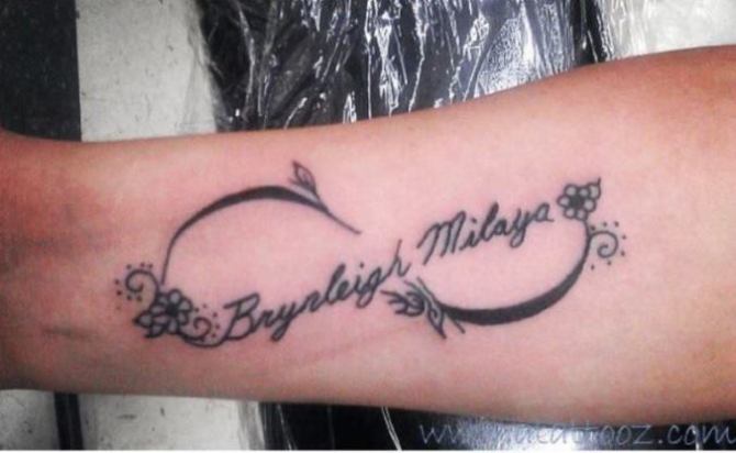 Infinity Symbol with Names Tattoo - 20+ Infinity Tattoos <3 <3