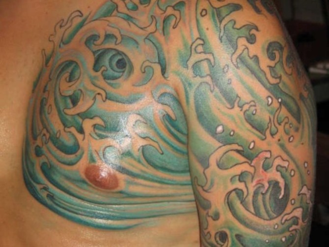  Water Half Sleeve Tattoo - 20 Water Tattoos <3 <3