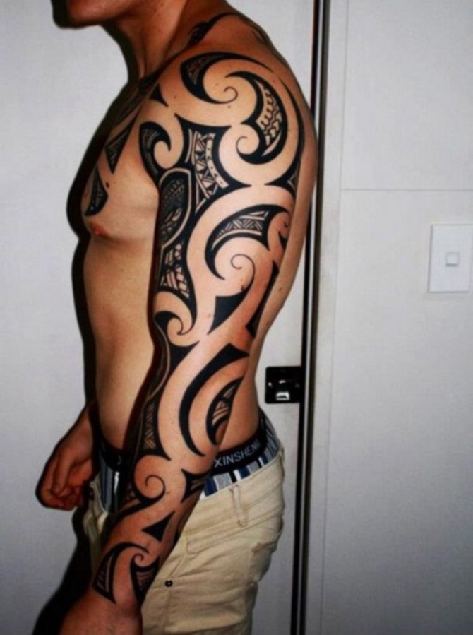  Tattoo Sleeve Tribal - 40+ Tribal Sleeve Tattoos <3 <3