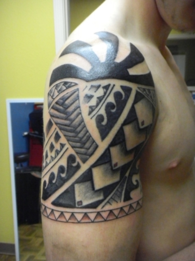 Arm Tattoo for Men Half Sleeve Tribal - 40+ Tribal Sleeve Tattoos <3 <3