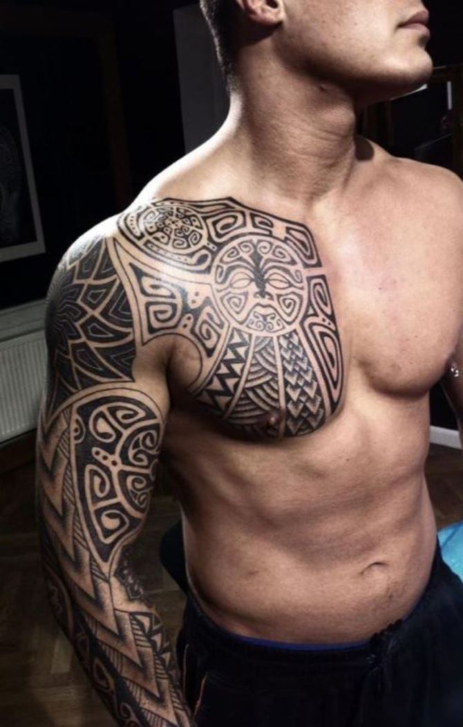 Shoulder Tattoo - 40+ Tribal Sleeve Tattoos <3 <3