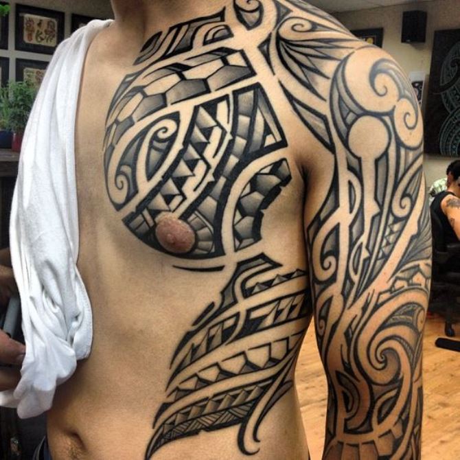  Polynesian Tribal Sleeve Tattoo - 40+ Tribal Sleeve Tattoos <3 <3
