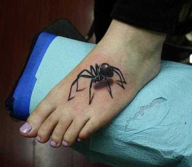 Small Spider Tattoo on Foot - Spider Tattoos <3 <3