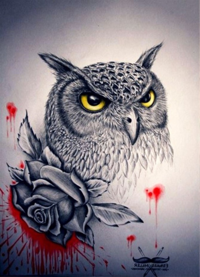  Old School Tattoo Owl - Owl Tattoos <3 <3