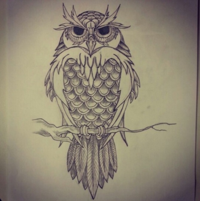 Owl Tattoo Drawing - Owl Tattoos <3 <3