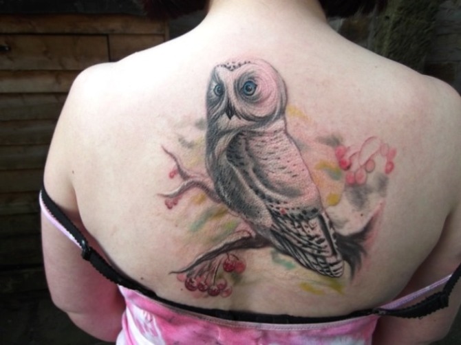 Tattoo Owl on Back - Owl Tattoos <3 <3