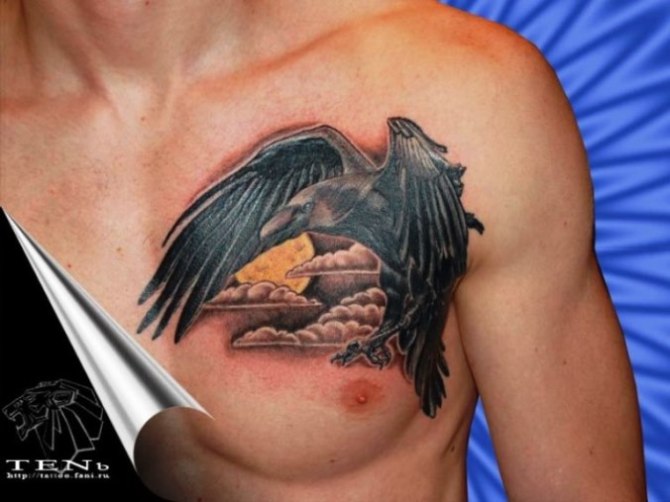 Tattoo Raven on Chest - Raven Tattoos <3 <3