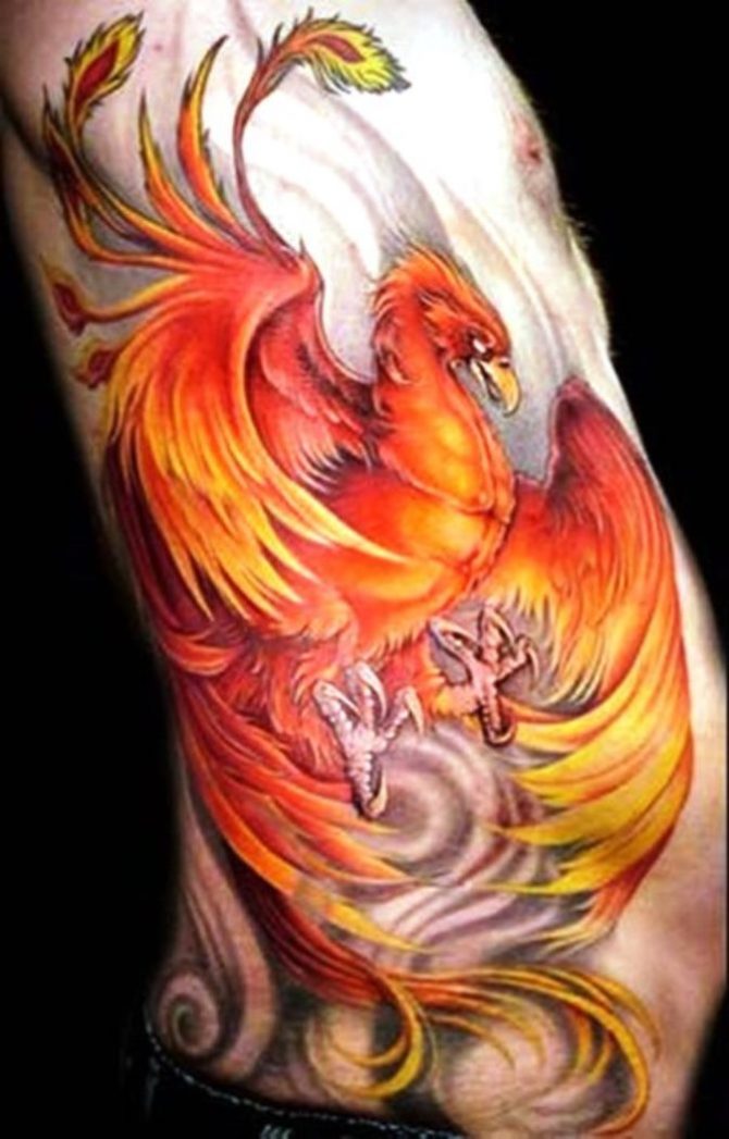  Phoenix Tattoo on Rib - Phoenix Tattoos <3 <3