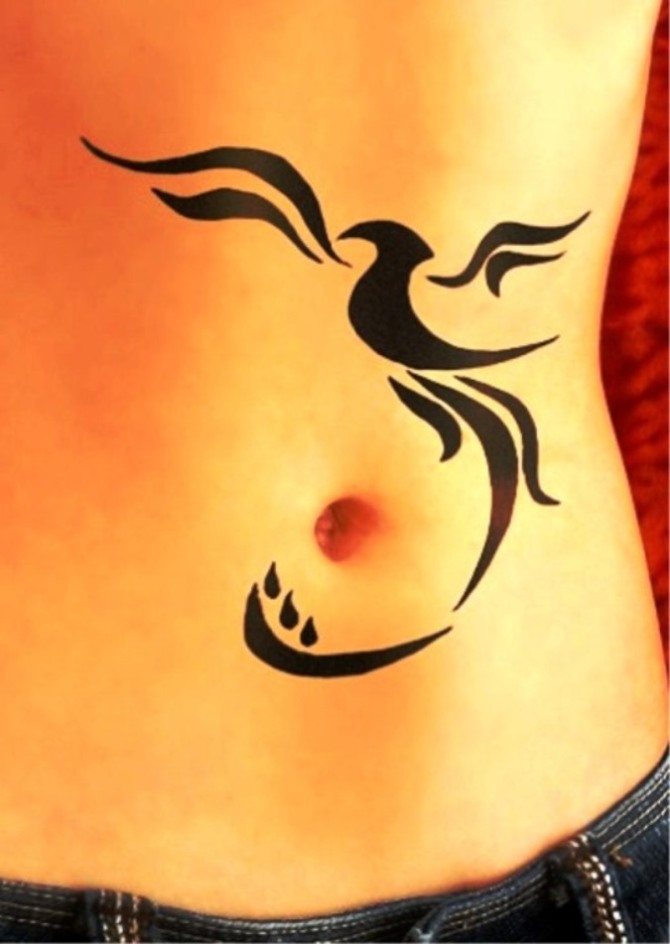 Stomach Tattoo for Girls - Phoenix Tattoos <3 <3