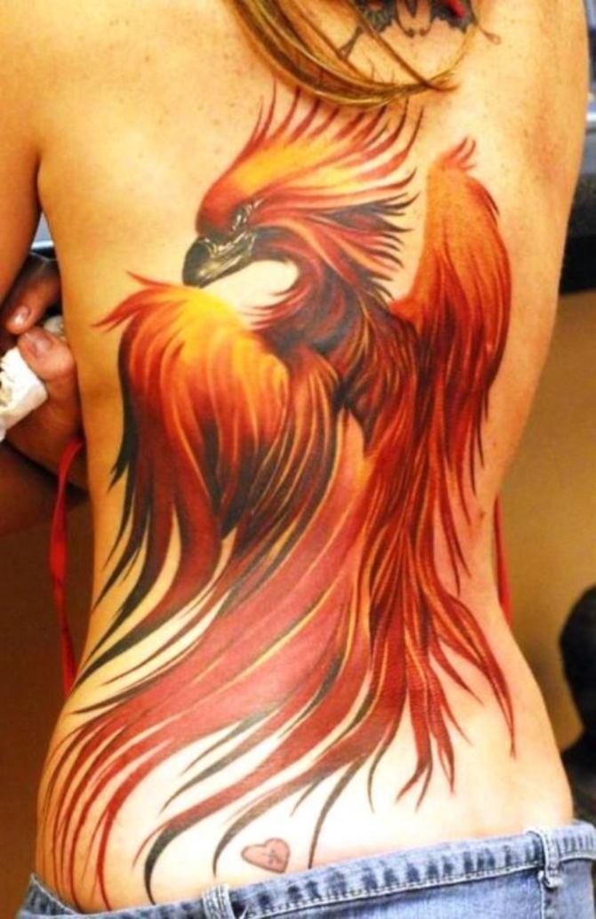 Phoenix Еattoo on Back - Phoenix Tattoos <3 <3