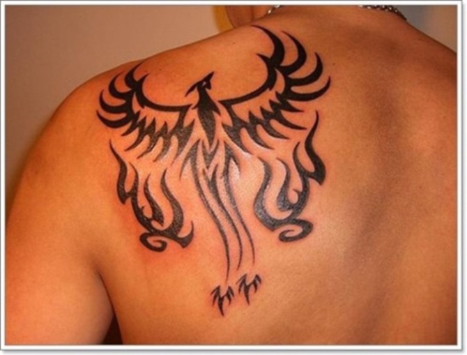 Tattoo on Man's Shoulder Blade - Phoenix Tattoos <3 <3