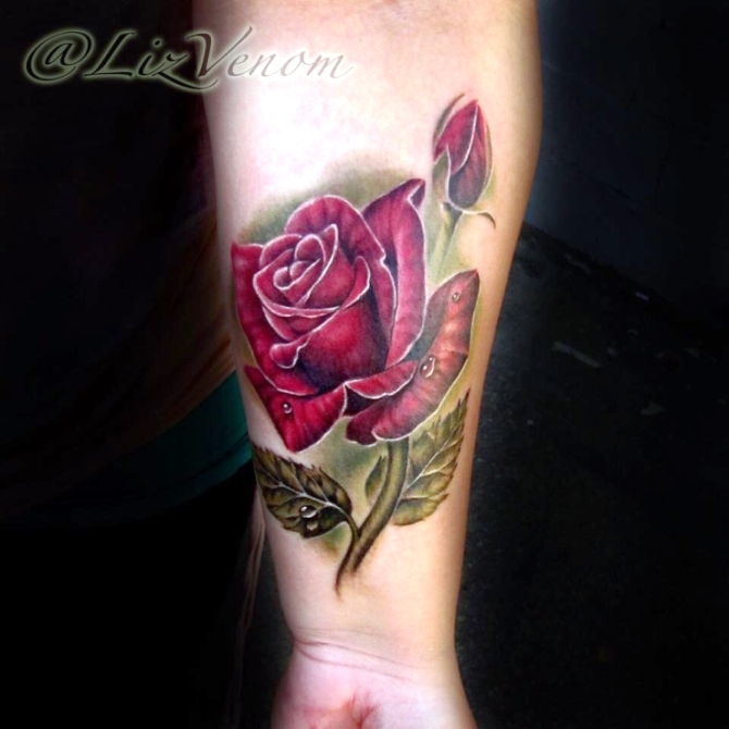  Realism Rose Tattoo - Rose Tattoos <3 <3