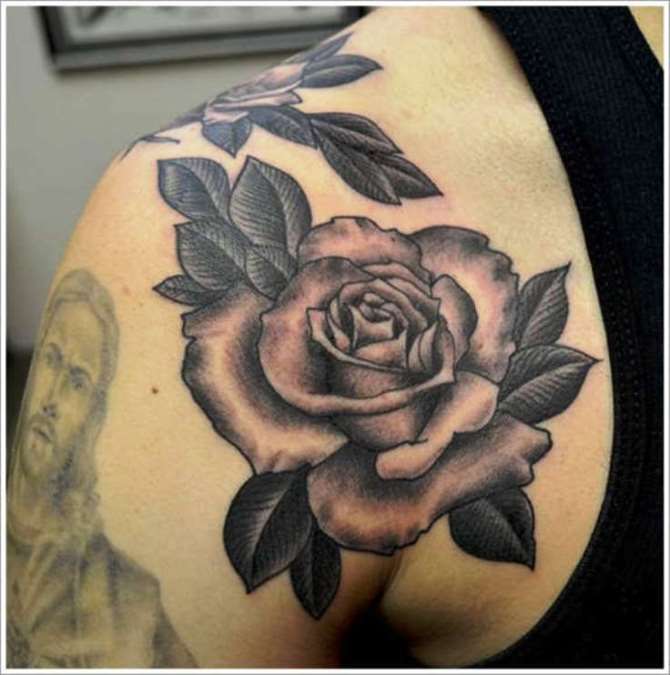 Rose Tattoo Black and White - Rose Tattoos <3 <3