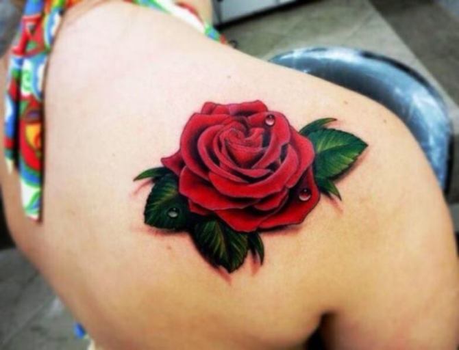 Rose Tattoo on Shoulder - Rose Tattoos <3 <3