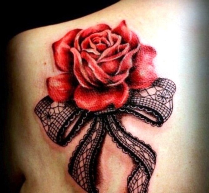 Rose Tattoo on Thigh - Rose Tattoos <3 <3