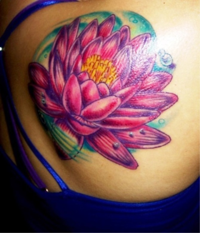  Flower Tattoos on Shoulder - Lotus Tattoos <3 <3