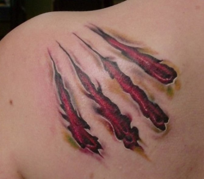 Bear Claw Rip Tattoo - Bear Tattoos <3 <3