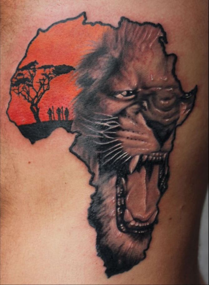 African Tattoos - Lion Tattoos <3 <3